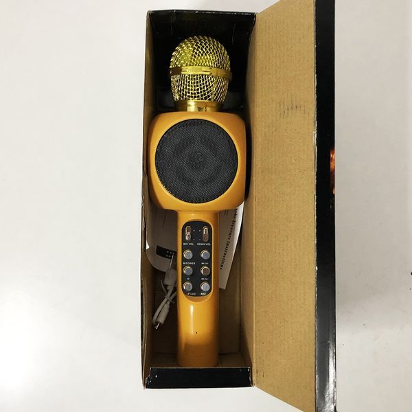 Безпровідний мікрофон караоке bluetooth WSTER WS-1816. Колір: золотий 00016243 фото