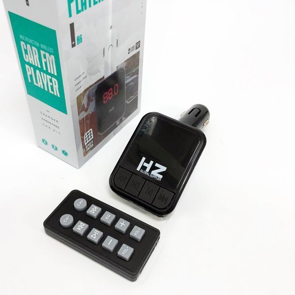 Автомобільний FM трансмітер Bluetooth HZ H6-12-24V модулятор із microSD, USB, Hands Free + Пульт 00016815 фото