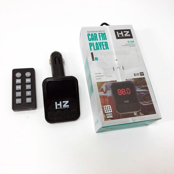 Автомобільний FM трансмітер Bluetooth HZ H6-12-24V модулятор із microSD, USB, Hands Free + Пульт 00016815 фото