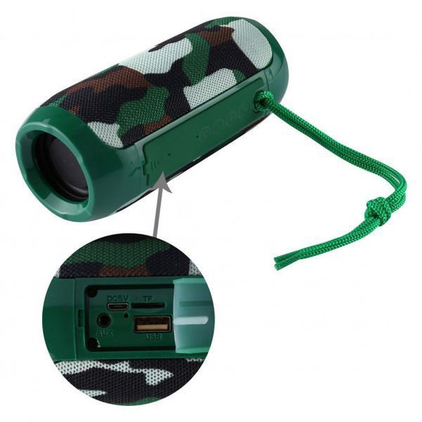 Bluetooth-колонка TG-117 портативна вологостійка. Колір: камуфляж 00017792 фото