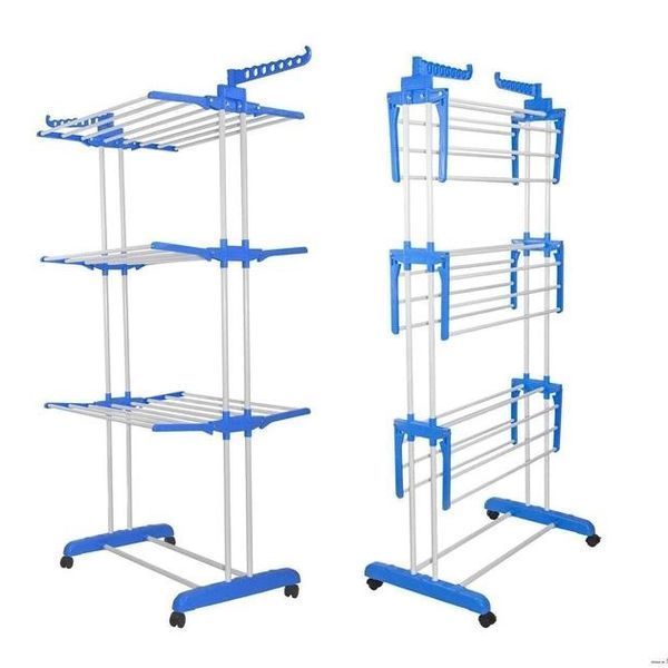 Сушилка для одежды, обуви и белья Garment Rack, телескопическая стойка вешалка для одежды 00013328 фото
