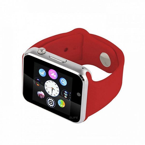 Смарт-часы Smart Watch A1 умные электронные со слотом под sim-карту + карту памяти micro-sd. Цвет: красный 00022449 фото