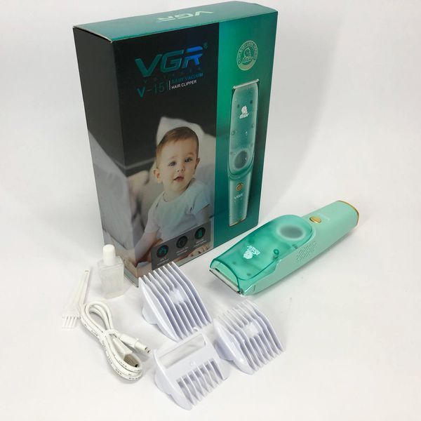 Машинка с вытяжкой для стрижки детей и младенцев VGR V-151 Baby со сменными насадками 00014470 фото