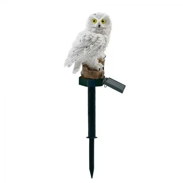 Ліхтар садовий Сова із сонячною панеллю WHITE 00023262 фото