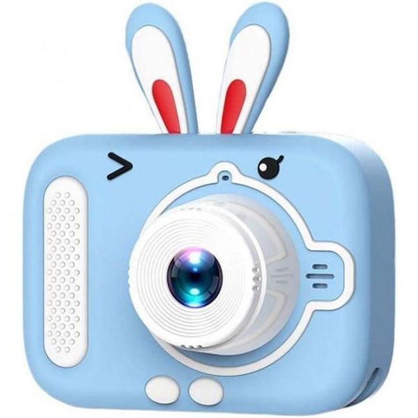 Детский цифровой фотоаппарат X900 Rabbit. Цвет: голубой 00016330 фото