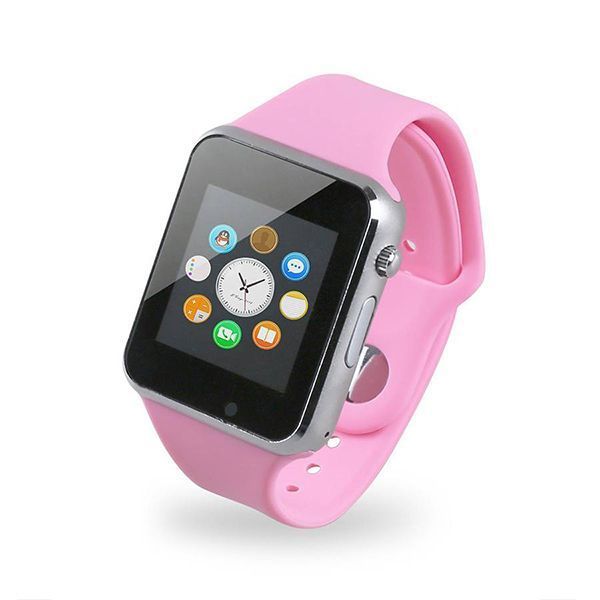 Смарт-часы Smart Watch A1 умные электронные со слотом под sim-карту + карту памяти micro-sd. Цвет: розовый 00022420 фото