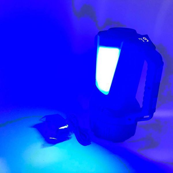 Фонарь кемпинг переносной T100A-10W+2COB с боковыми LED white/red/blue, Аккумуляторная лампа для кемпинга 00022986 фото