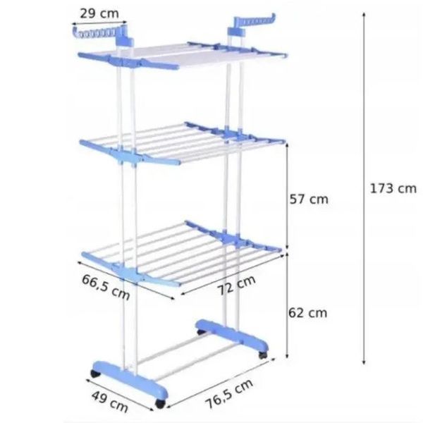 Сушилка для одежды, обуви и белья Garment Rack, телескопическая стойка вешалка для одежды 00013328 фото