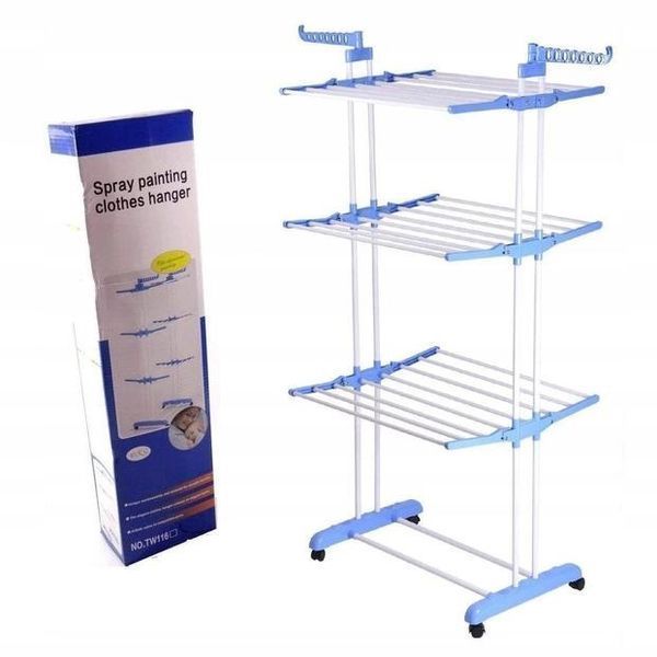 Сушилка для одежды, обуви и белья Garment Rack, телескопическая стойка вешалка для одежды 00013328 фото