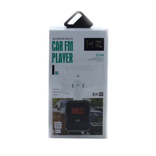 Автомобільний FM трансмітер Bluetooth HZ H6-12-24V модулятор із microSD, USB, Hands Free + Пульт 00016815 фото