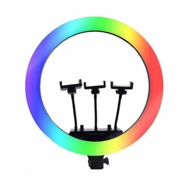 Кільцева LED лампа RGB MJ18 45см 3 кріплення 00017437 фото