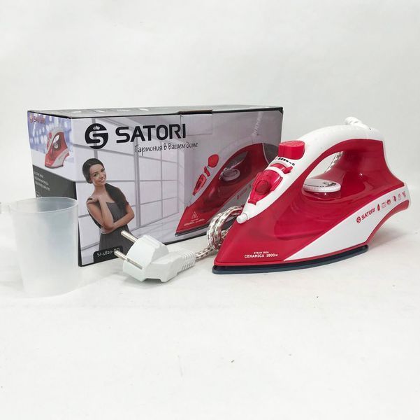 Праска SATORI SI-1820-RD, парова праска відпарювач, професійна парова праска 00013656 фото