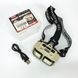Ліхтар налобний акумуляторний Bailong HX-816S 2COB(white+red) із сенсорним датчиком вологозахист 00023195 фото 14