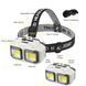 Ліхтар налобний акумуляторний Bailong HX-816S 2COB(white+red) із сенсорним датчиком вологозахист 00023195 фото 8