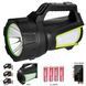 Фонарь кемпинг переносной T100A-10W+2COB с боковыми LED white/red/blue, Аккумуляторная лампа для кемпинга 00022986 фото 1