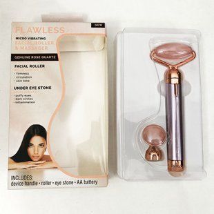 Массажер ролик электрический для лица Facial Roller Massager. Цвет: бежевый 00014448 фото