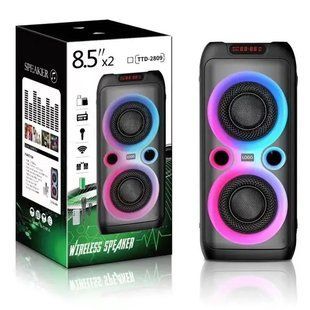 Колонка Bluetooth Wireless Speaker TTD-2809, 20Вт з караоке мікрофоном та пультом керування та підсвічуванням 00017838 фото