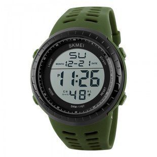 Часы наручные мужские SKMEI 1167AG ARMY GREEN, брендовые мужские часы. Цвет: зеленый 00022135 фото