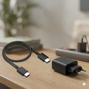 Адаптер USB с кабелем USB-TYPE C 45W Black Edition / Сетевой адаптер USB с кабелем / Зарядное устройство sp9176 фото