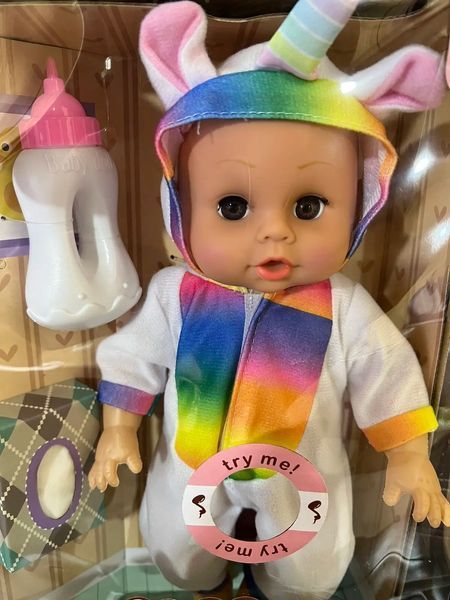 Лялька пупс, що розмовляє з пляшечкою та серветками Little Baby 00024597 фото