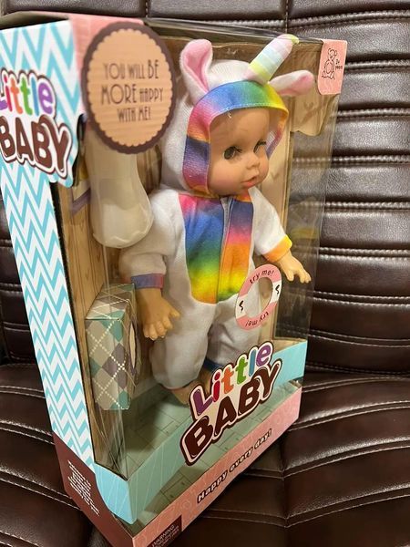 Лялька пупс, що розмовляє з пляшечкою та серветками Little Baby 00024597 фото