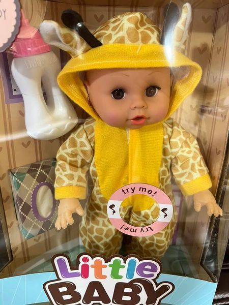 Лялька пупс, що розмовляє з пляшечкою та серветками Little Baby 00024597 фото