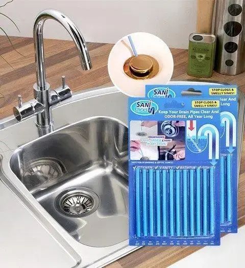Палочки от засора слива раковины и канализации Sani Sticks 00013733 фото