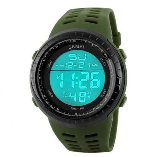 Часы наручные мужские SKMEI 1167AG ARMY GREEN, брендовые мужские часы. Цвет: зеленый 00022135 фото