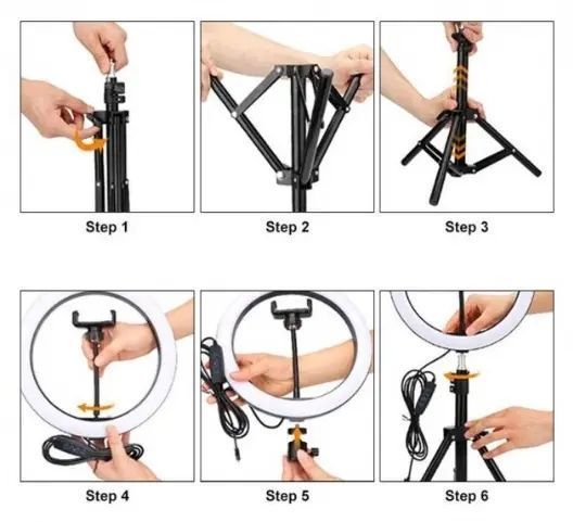 Кольцевая лампа со Штативом RGB 36 см,Светодиодная LED лампа,Кольцевой свет,Разноцветная лампа блогера 00018151 фото