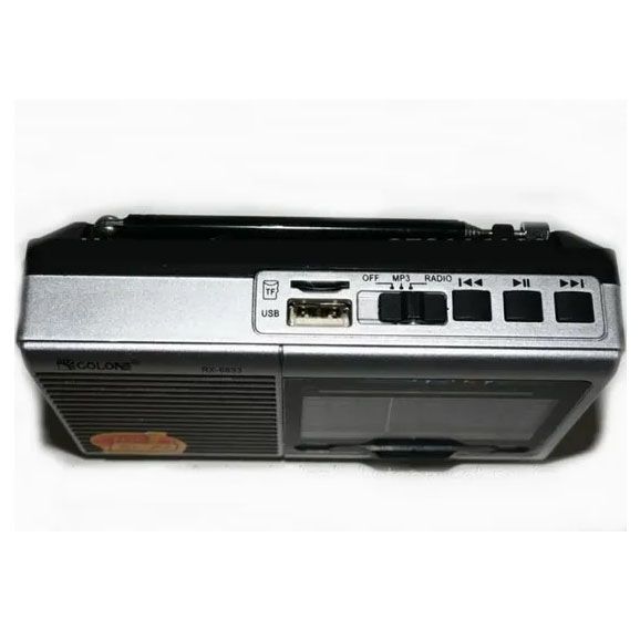 Портативна стовпчик радіо MP3 USB Golon RX-6622. Колір: срібний 00017729 фото