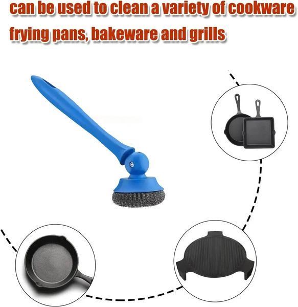 Щітка з довгою ручкою для чищення посуду, посуду, сковороди BRUSH AND-4-20-600 00013068 фото