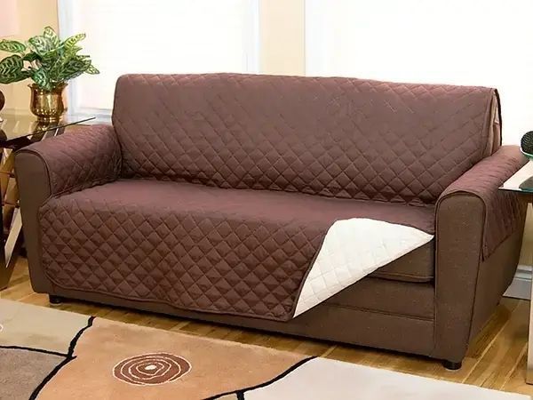 Стьобане покривало-накидка на диван двостороннє Couch Coat 00013174 фото
