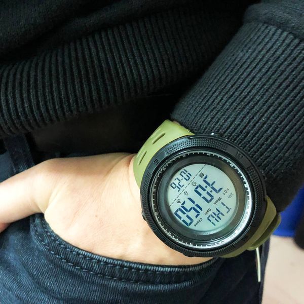 Часы наручные мужские SKMEI 1167AG ARMY GREEN, брендовые мужские часы. Цвет: зеленый 00022135 фото