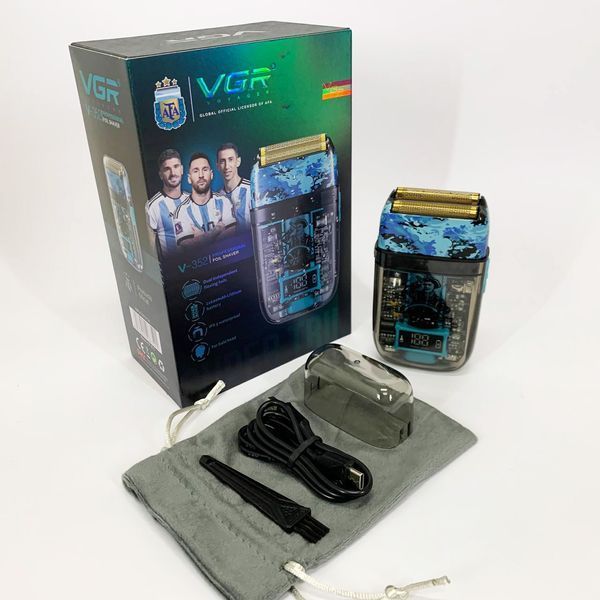 Аккумуляторная мужская электробритва VGR V-352 для бритья бороды и усов шейвер для идеальной гладкости 00014492 фото