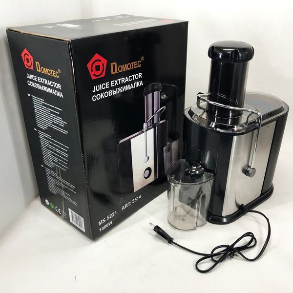 Соковыжималка Domotec MS-5221 1000 W, соковыжималка универсальная соковыжималка электро на стакан 00018965 фото