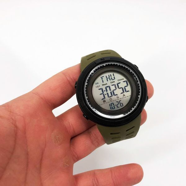 Часы наручные мужские SKMEI 1167AG ARMY GREEN, брендовые мужские часы. Цвет: зеленый 00022135 фото