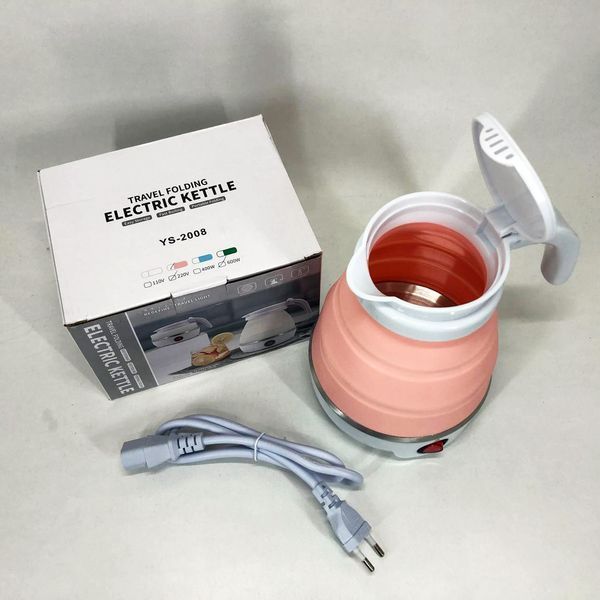 Электрочайник складной Travel Folding 600ml. Цвет: розовый 00020246 фото