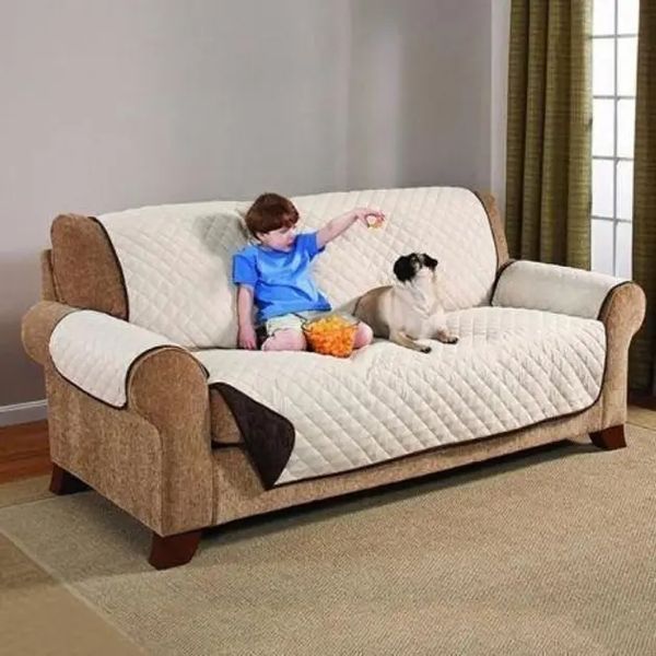 Стьобане покривало-накидка на диван двостороннє Couch Coat 00013174 фото