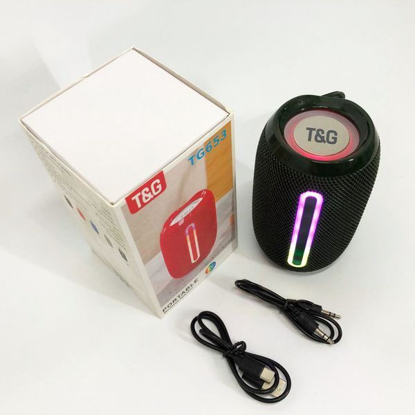 Портативная Bluetooth-колонка TG653 USB с ремешком беспроводная колонка портативная мощная. Цвет: зеленый 00017670 фото