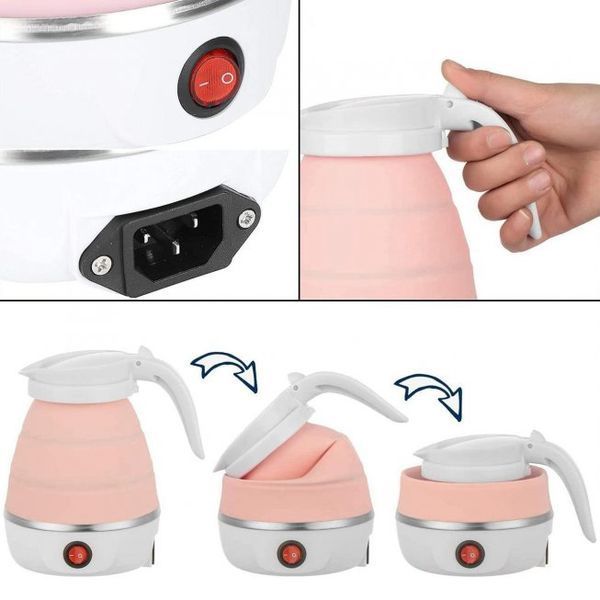 Электрочайник складной Travel Folding 600ml. Цвет: розовый 00020246 фото