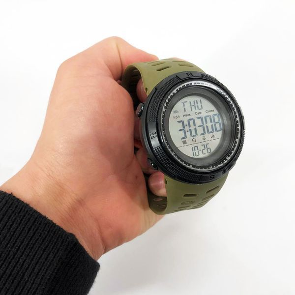 Часы наручные мужские SKMEI 1167AG ARMY GREEN, брендовые мужские часы. Цвет: зеленый 00022135 фото
