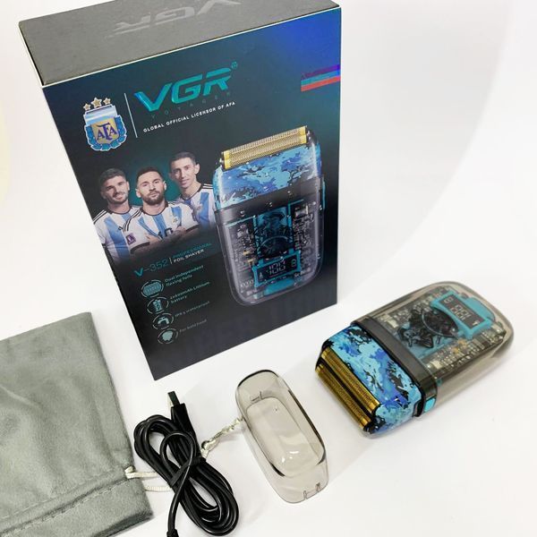 Аккумуляторная мужская электробритва VGR V-352 для бритья бороды и усов шейвер для идеальной гладкости 00014492 фото