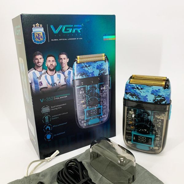 Аккумуляторная мужская электробритва VGR V-352 для бритья бороды и усов шейвер для идеальной гладкости 00014492 фото