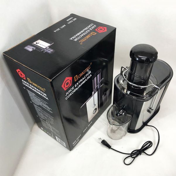 Соковыжималка Domotec MS-5221 1000 W, соковыжималка универсальная соковыжималка электро на стакан 00018965 фото