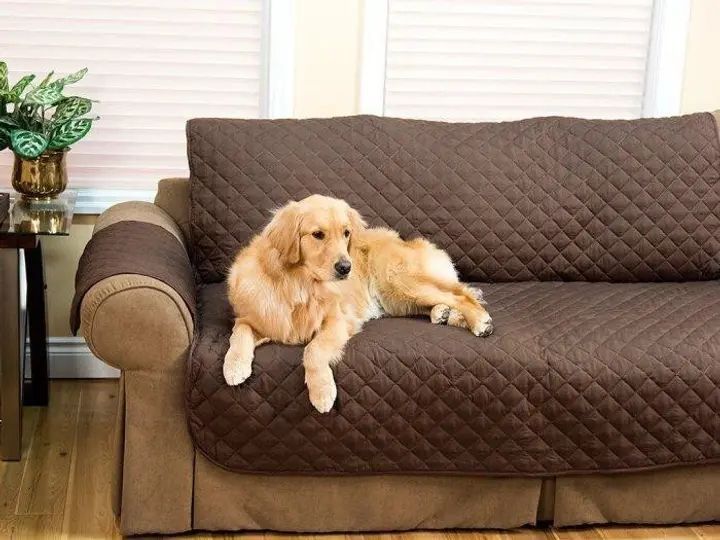 Стьобане покривало-накидка на диван двостороннє Couch Coat 00013174 фото