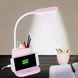 Белая Аккумуляторная Настольная LED лампа Bionic Desk Lamp c USB выходом, органайзером и подставкой для смартфона 00023647 фото 4