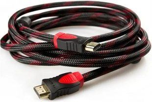 Кабель HDMI-HDMI Donli оплетка, фериты, усиленный 5 м (4866lmn/yop) 00023792 фото