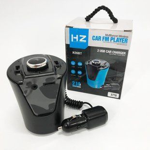 Автомобільний FM-трансмітер модулятор HZ FM MOD H26+BT (BX6) живлення від прикурювача з Bluetooth 00016817 фото