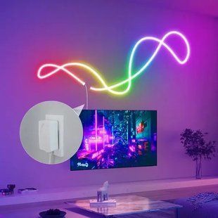 Умная гибкая LED Neon RGB лента-шланг 5 метров от USB управление режимами с телефона,Bluetooth приложение,пульт 00024734 фото