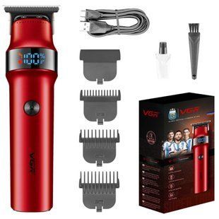 Машинка для стрижки волос VGR V-987 RED, Бритва триммер для мужчин 00015239 фото